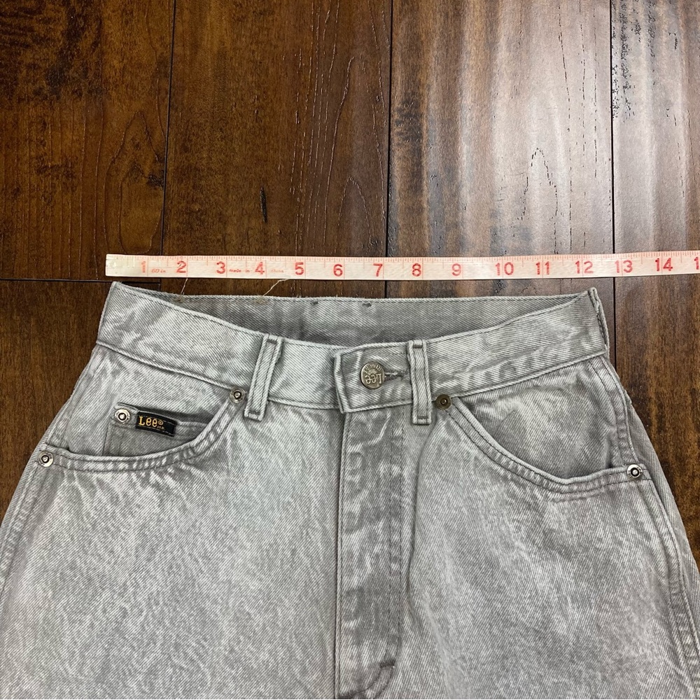 LEE Women’s Cut Off Shorts Gray Union Made VINTAGE 100% Cotton Size 7 MED - Picture 6 of 13